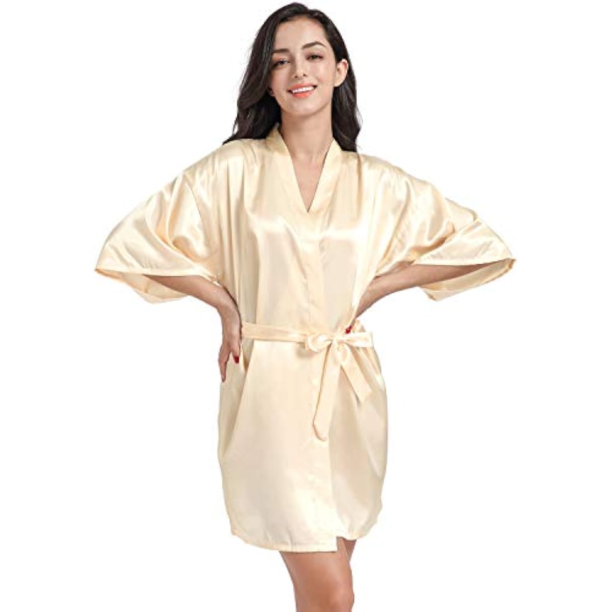 Satin Kimono Robe for Women & Girls | Bridal, Bridesmaid & Spa Bathrobe