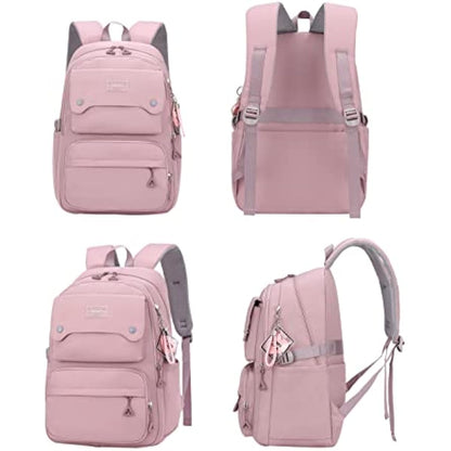 Women's & Teen Girls Laptop Backpack | 35L School & Travel Daypack with Anti-Theft Pocket — Grey