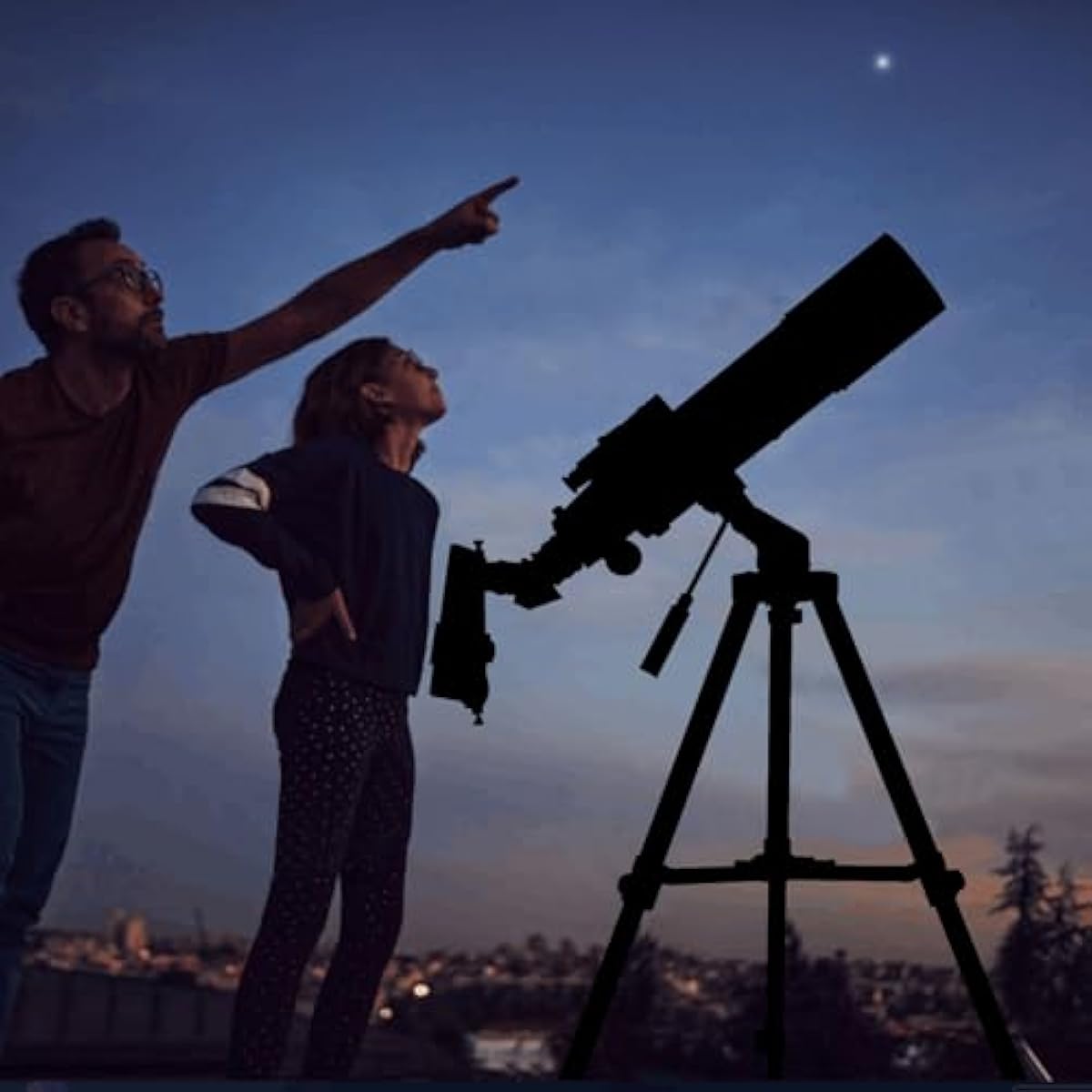 80mm Refractor Telescope – 600mm Portable Astronomy Telescope with Backpack