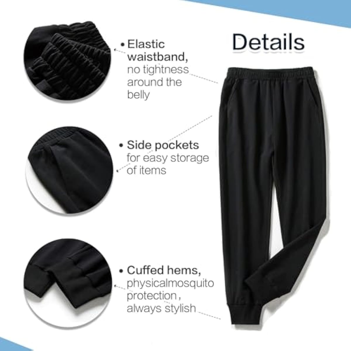 Kids Black Jogging Bottoms | Boys & Girls School PE Tracksuit Sweatpants — Ages 11–12