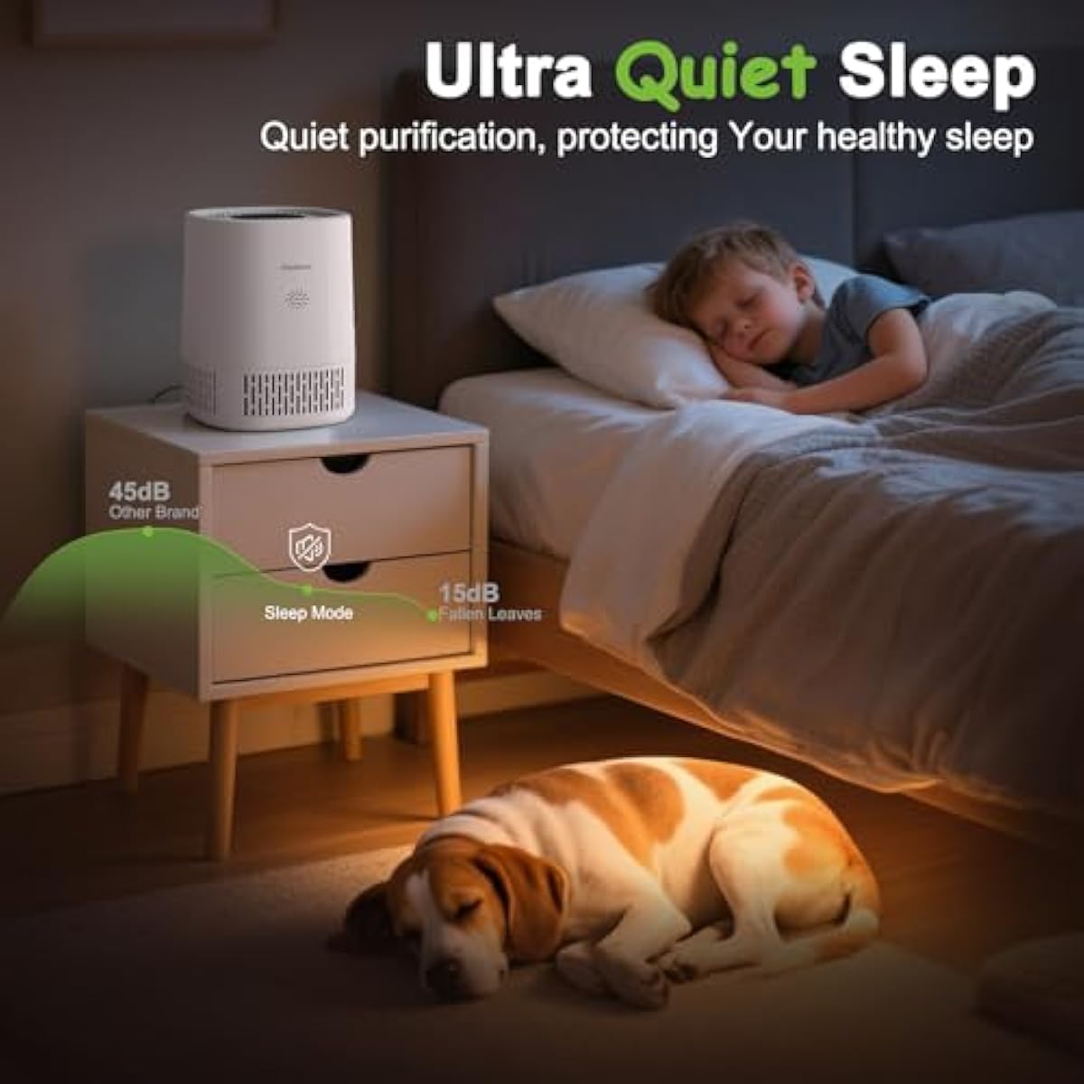 CHUBOOR Smart Air Purifier PJ07 – H13 HEPA, CADR 250m³/h, App & Alexa Control, Quiet Sleep Mode