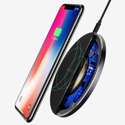 30W Fast Wireless Charger Stand – Qi-Certified Charging Pad for iPhone, Samsung, AirPods & All Qi-Enabled Devices – Slim, Case-Friendly, Type-C Port