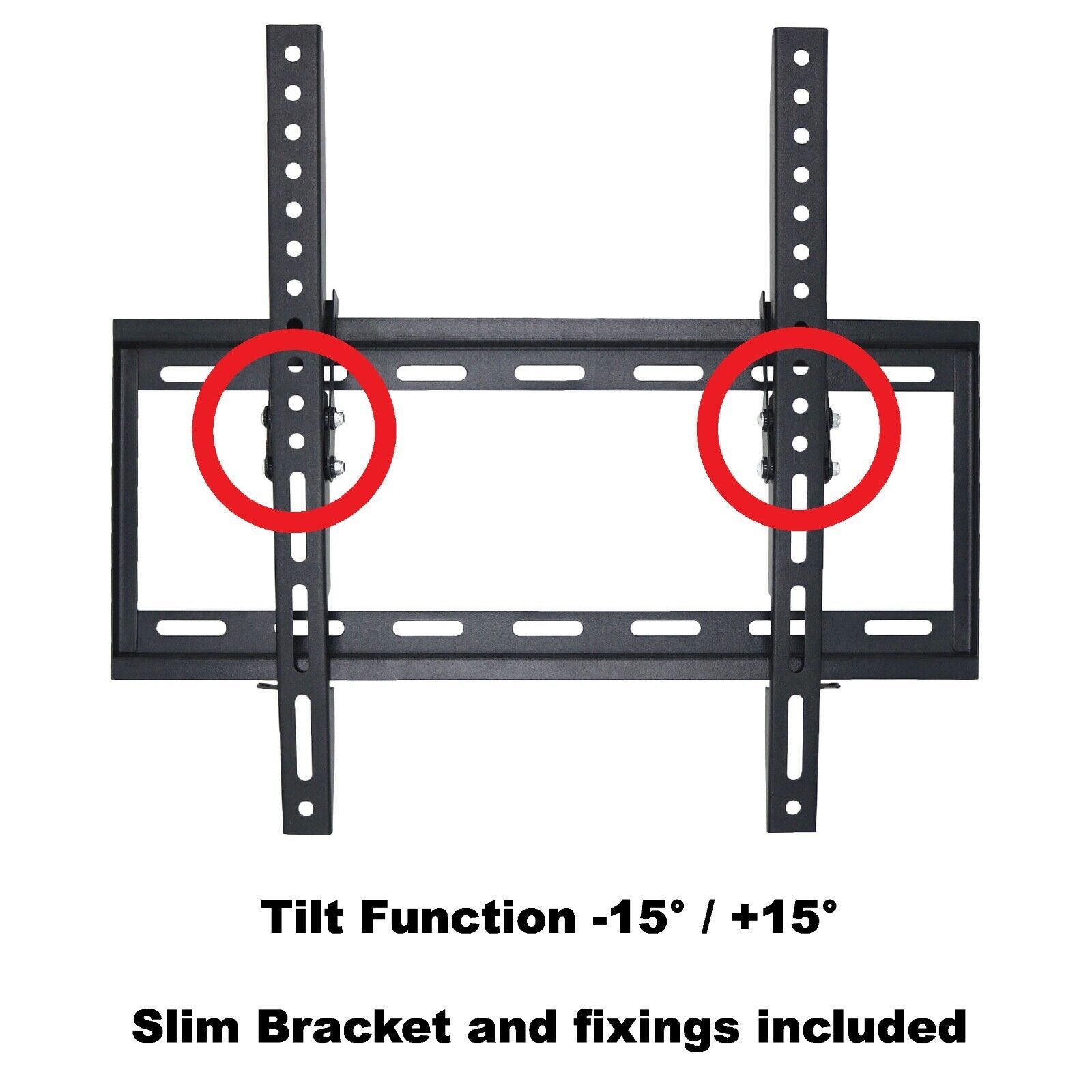 Tilting TV Wall Bracket Mount for 26–63 Inch LED LCD QLED OLED Flat Screen TVs | Universal Heavy-Duty Slim Mount Fits