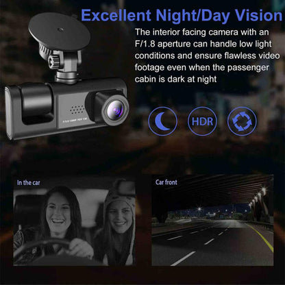 1080P Dual Lens Dash Cam with G-Sensor Front & Rear Car DVR Recorder