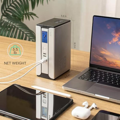 SKE Mini UPS for Router | 30000mAh Battery Backup & Surge Protector | USB-C & DC 9V/12V | UK