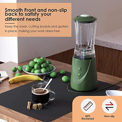 KitchenRaku Extra Large Silicone Worktop Mat 70×50cm – Non‑Stick Countertop Protector, Non‑Skid Table/Craft Mat (Light Black)