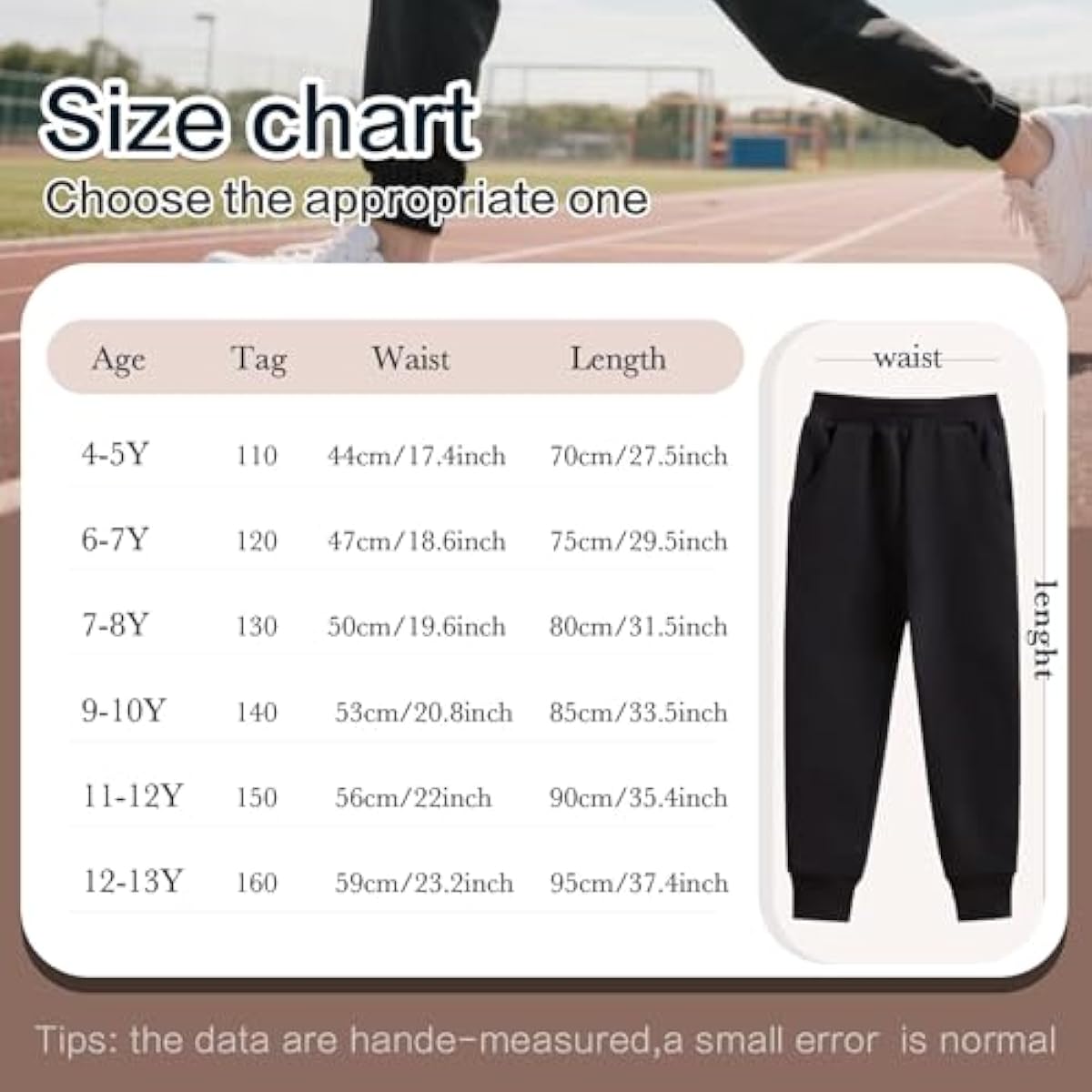 Kids Black Jogging Bottoms | Boys & Girls School PE Tracksuit Sweatpants — Ages 11–12