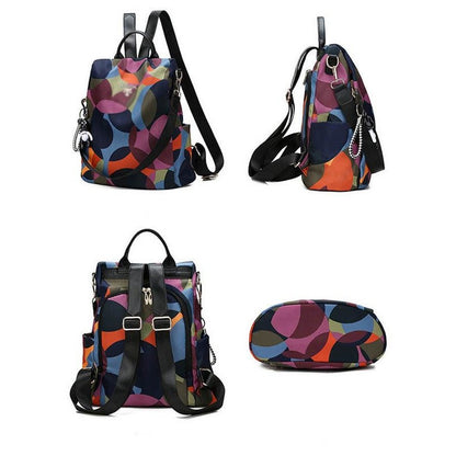 Women's Anti-Theft Backpack Purse | Waterproof Oxford Fabric, 2-Way Carry, Large Capacity — Travel, Work & Daily Use