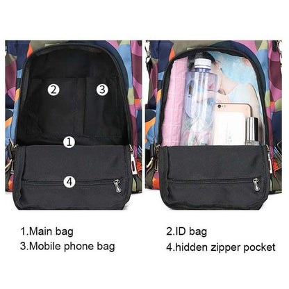 Women's Anti-Theft Backpack Purse | Waterproof Oxford Fabric, 2-Way Carry, Large Capacity — Travel, Work & Daily Use