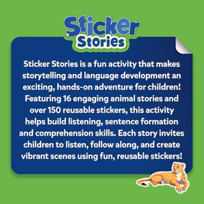 Kids Storytelling Activity Kit | 150+ Reusable Stickers, Mess-Free Creative Play — Ages 3–7