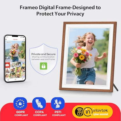 Frameo 15 Inch WiFi Digital Photo Frame – 32GB HD IPS Touchscreen with App Sharing