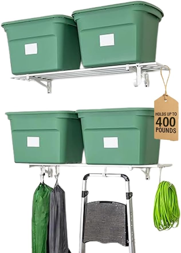 StoreYourBoard 2 Pack Heavy Duty Wall Shelves – 2ft x 4ft Garage Storage Shelving