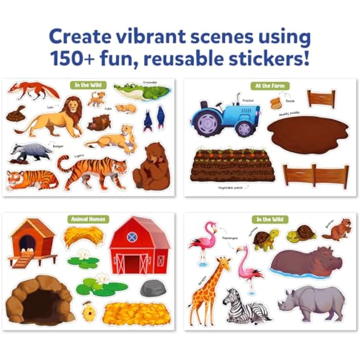Kids Storytelling Activity Kit | 150+ Reusable Stickers, Mess-Free Creative Play — Ages 3–7