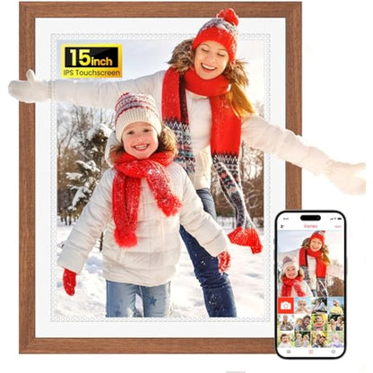 Frameo 15 Inch WiFi Digital Photo Frame – 32GB HD IPS Touchscreen with App Sharing