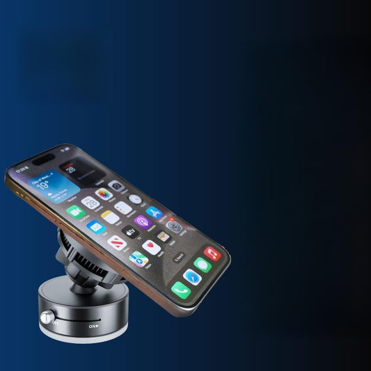 3‑in‑1 Wireless Car Charger with Cooling Fan – 15W Fast Charging Magnetic Phone Holder (Dashboard/Windscreen)