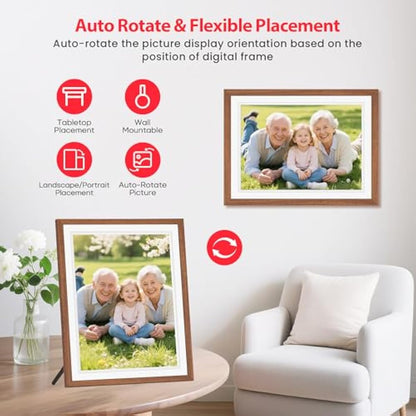 Frameo 15 Inch WiFi Digital Photo Frame – 32GB HD IPS Touchscreen with App Sharing