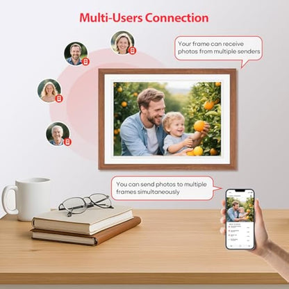 Frameo 15 Inch WiFi Digital Photo Frame – 32GB HD IPS Touchscreen with App Sharing