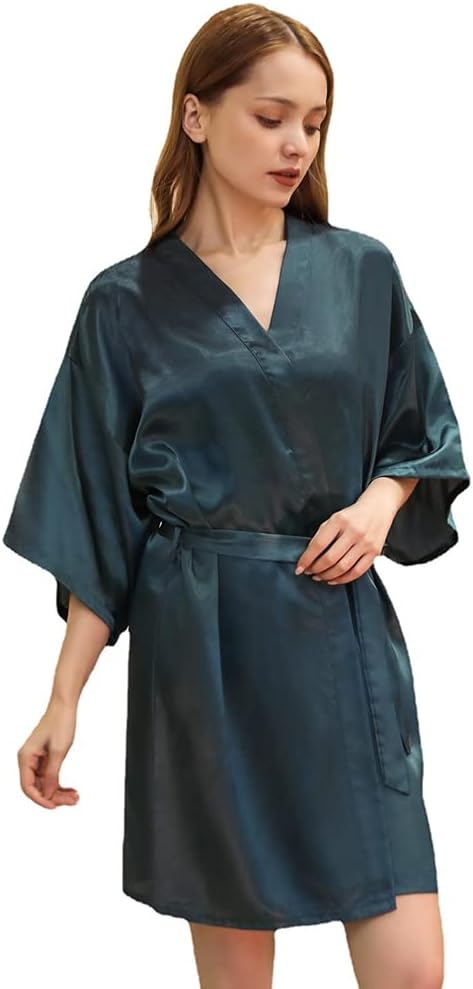 Satin Kimono Robe for Women & Girls | Bridal, Bridesmaid & Spa Bathrobe
