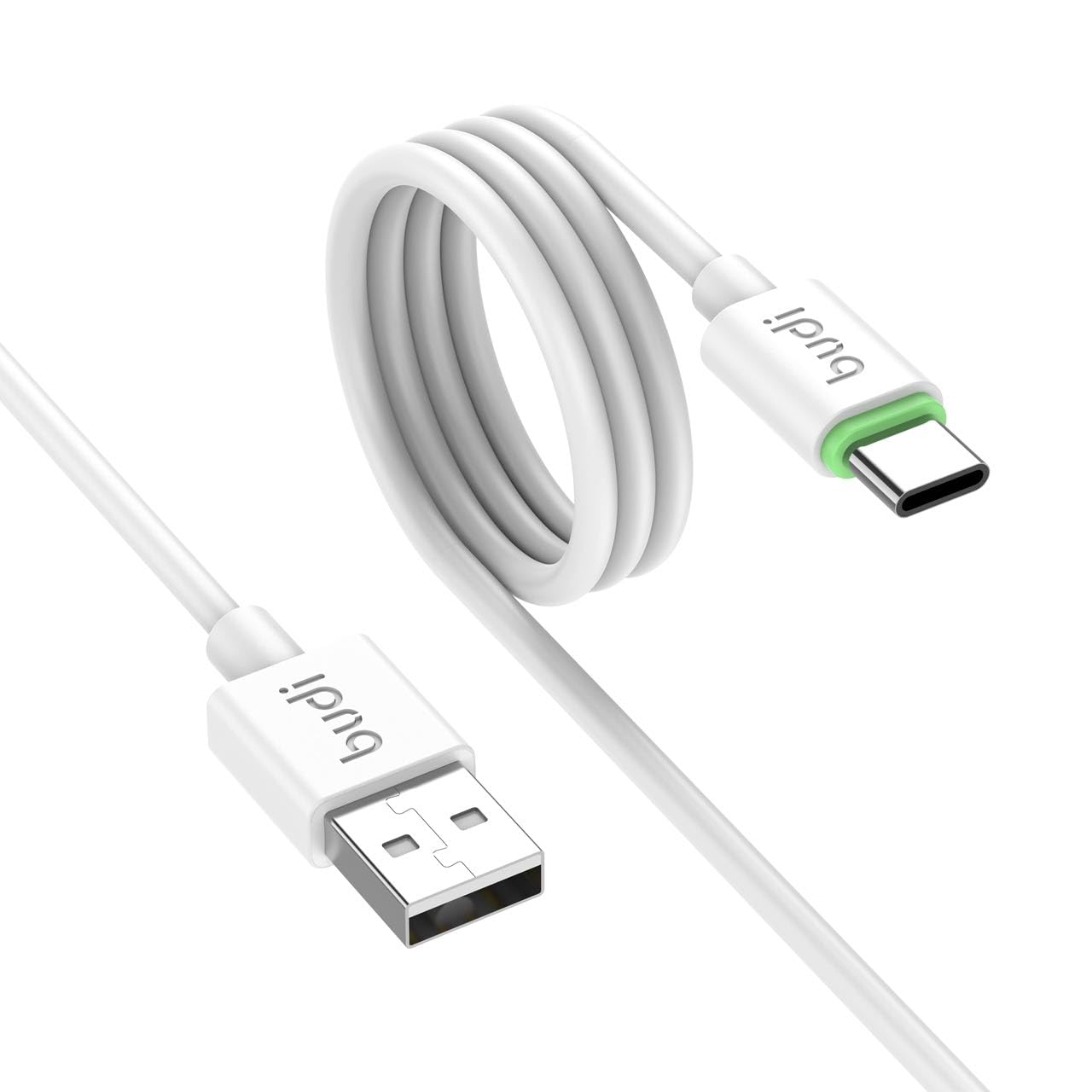 BUDI USB-A to USB-C Cable 1m | 2.4A Fast Charge | Durable Braided | Charge & Sync