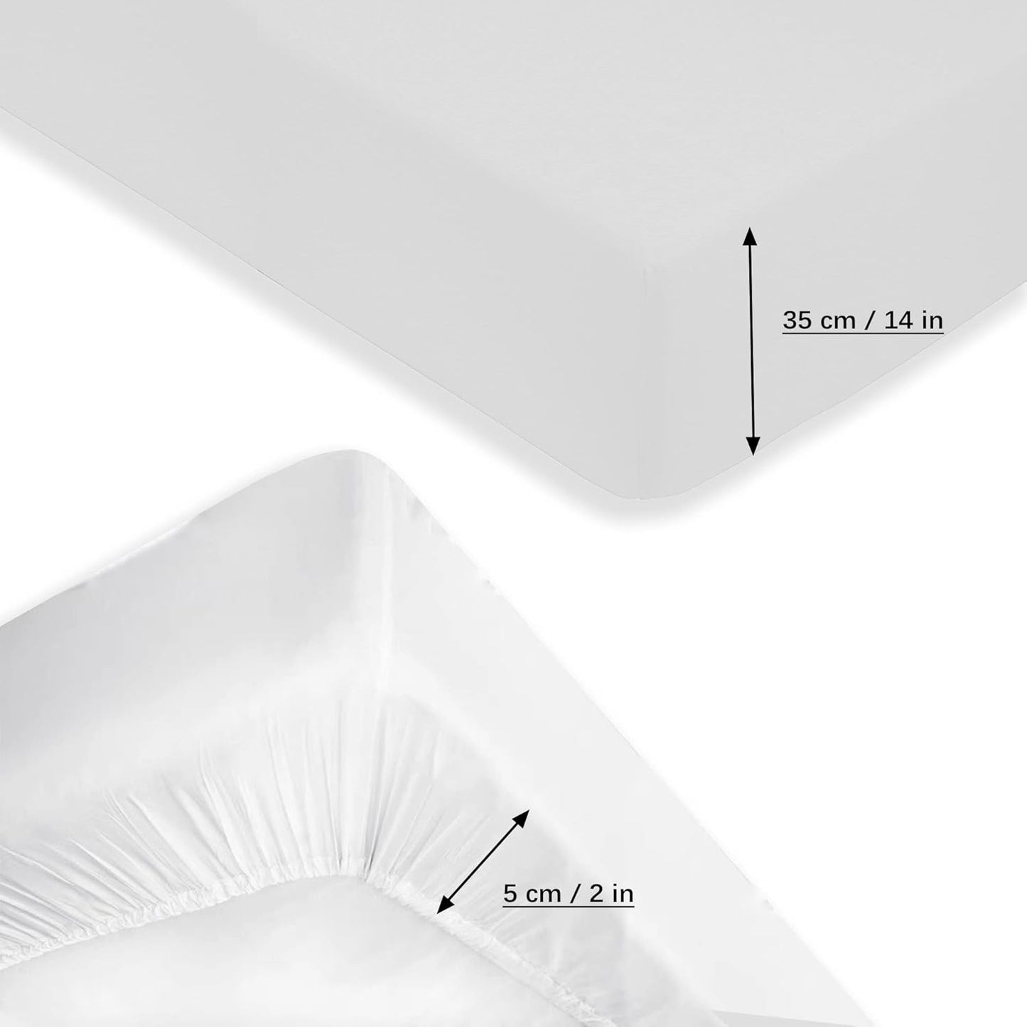 OSVINO King Sheet Set (3/4pcs) – Microfibre Bedding Set with Blue Line Embroidery, Deep Pocket 14–35cm