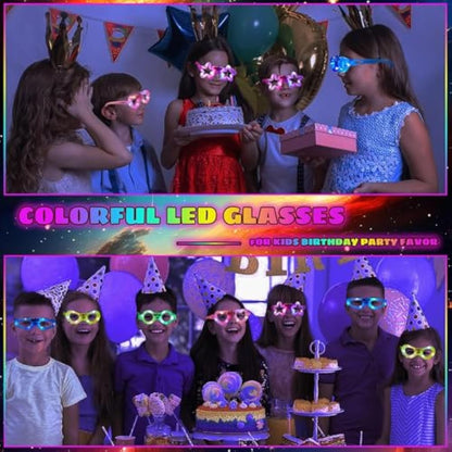 12PCS Light-Up Party Glasses – Colourful Novelty Glasses for Kids & Teens