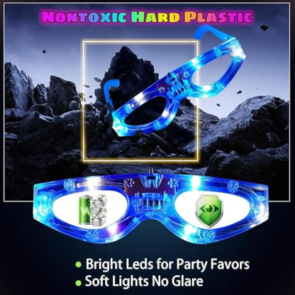 12PCS Light-Up Party Glasses – Colourful Novelty Glasses for Kids & Teens