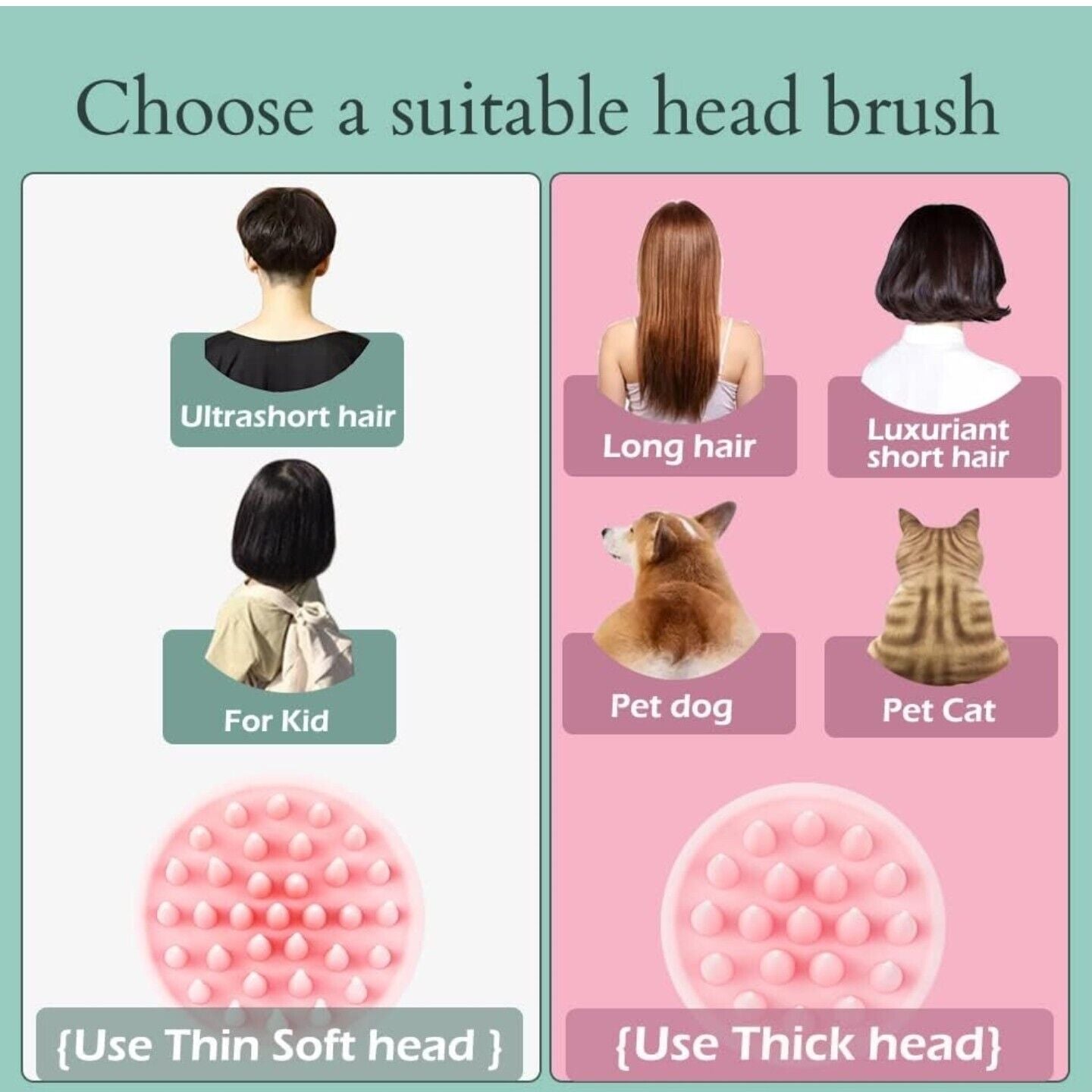 Foladion Silicone Soft Scalp Massager - Manual Exfoliator & Head Scrubber
