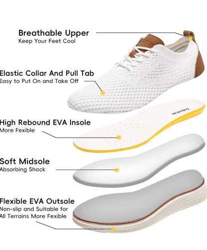 GUBARUN Men's Mesh Oxfords - Stylish Business Dress Sneakers & Casual Walking S