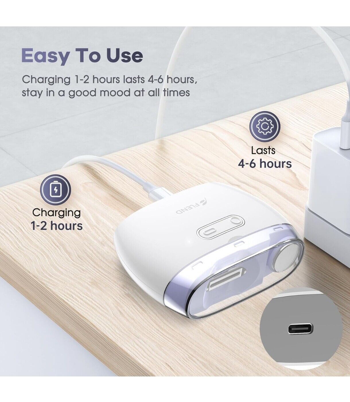Flend Electric Nail Clippers & Sanding Polisher -Portable Rechargeable Nail Care