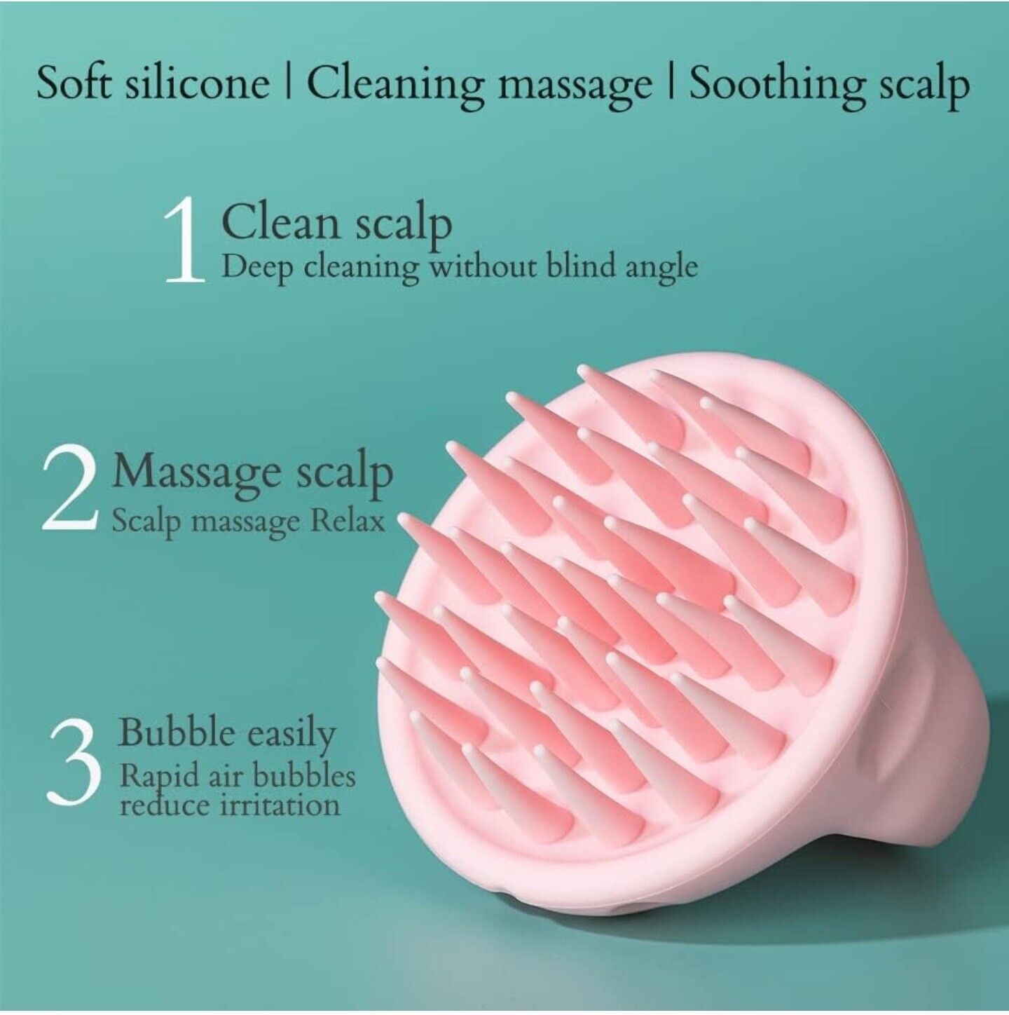 Foladion Silicone Soft Scalp Massager - Manual Exfoliator & Head Scrubber