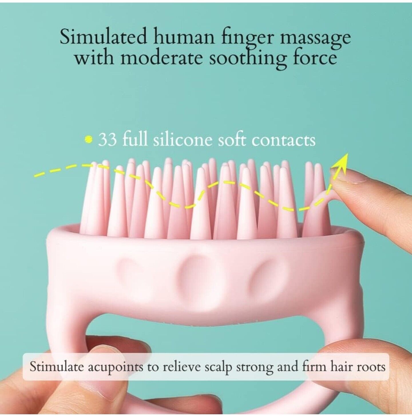 Foladion Silicone Soft Scalp Massager - Manual Exfoliator & Head Scrubber