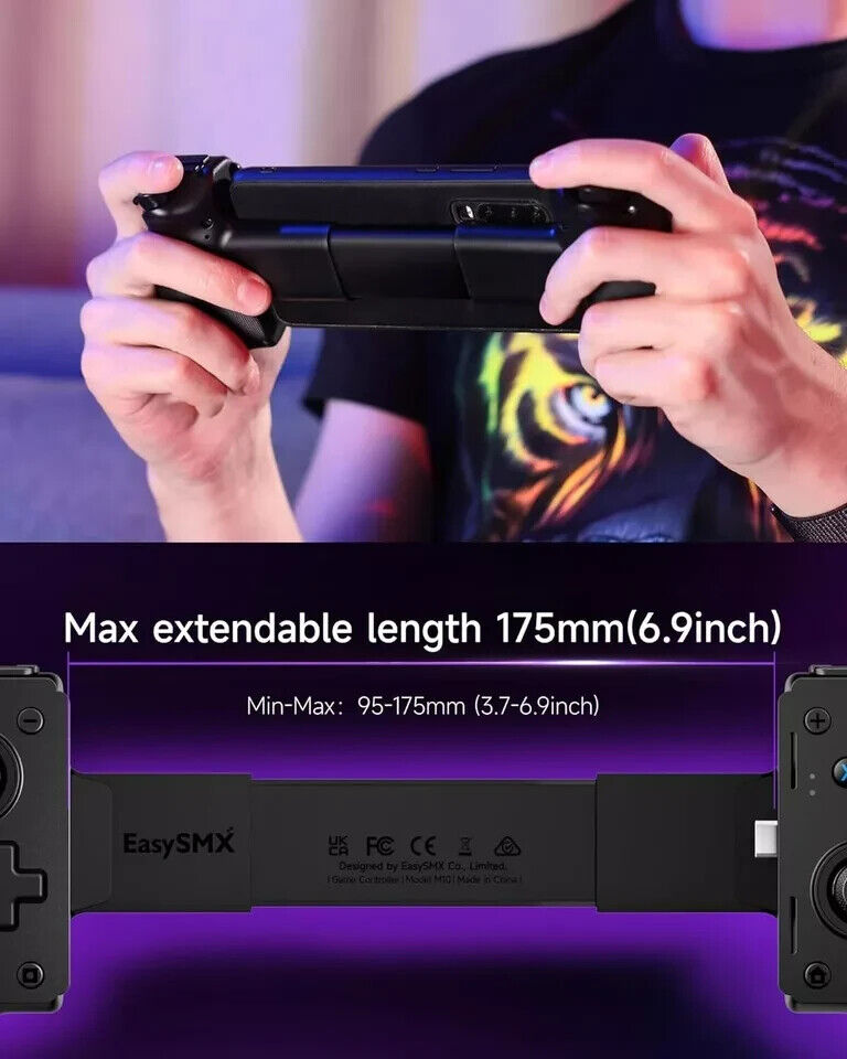 EasySMX M10 Mobile Gaming Controller for Android/iPhone 15 - USB-C