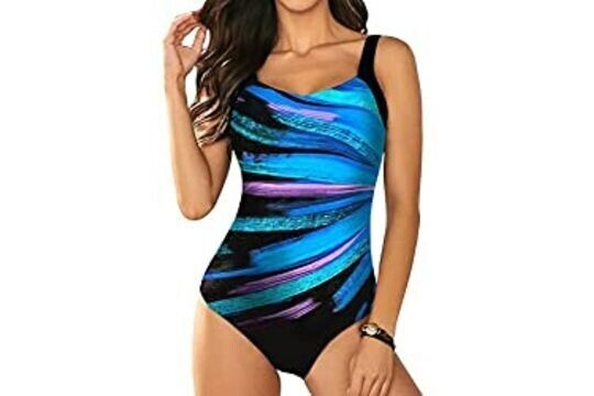 Dokotoo Womens Tummy Control One Piece Swimwear Padded Swimsuit