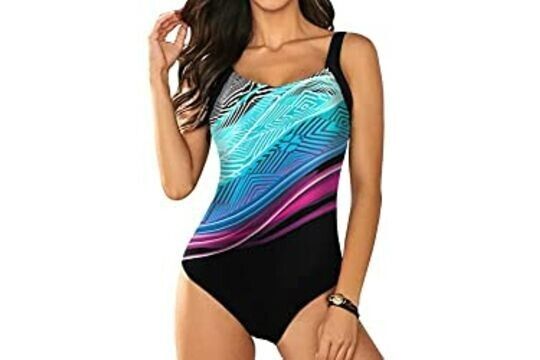 Dokotoo Womens Tummy Control One Piece Swimwear Padded Swimsuit