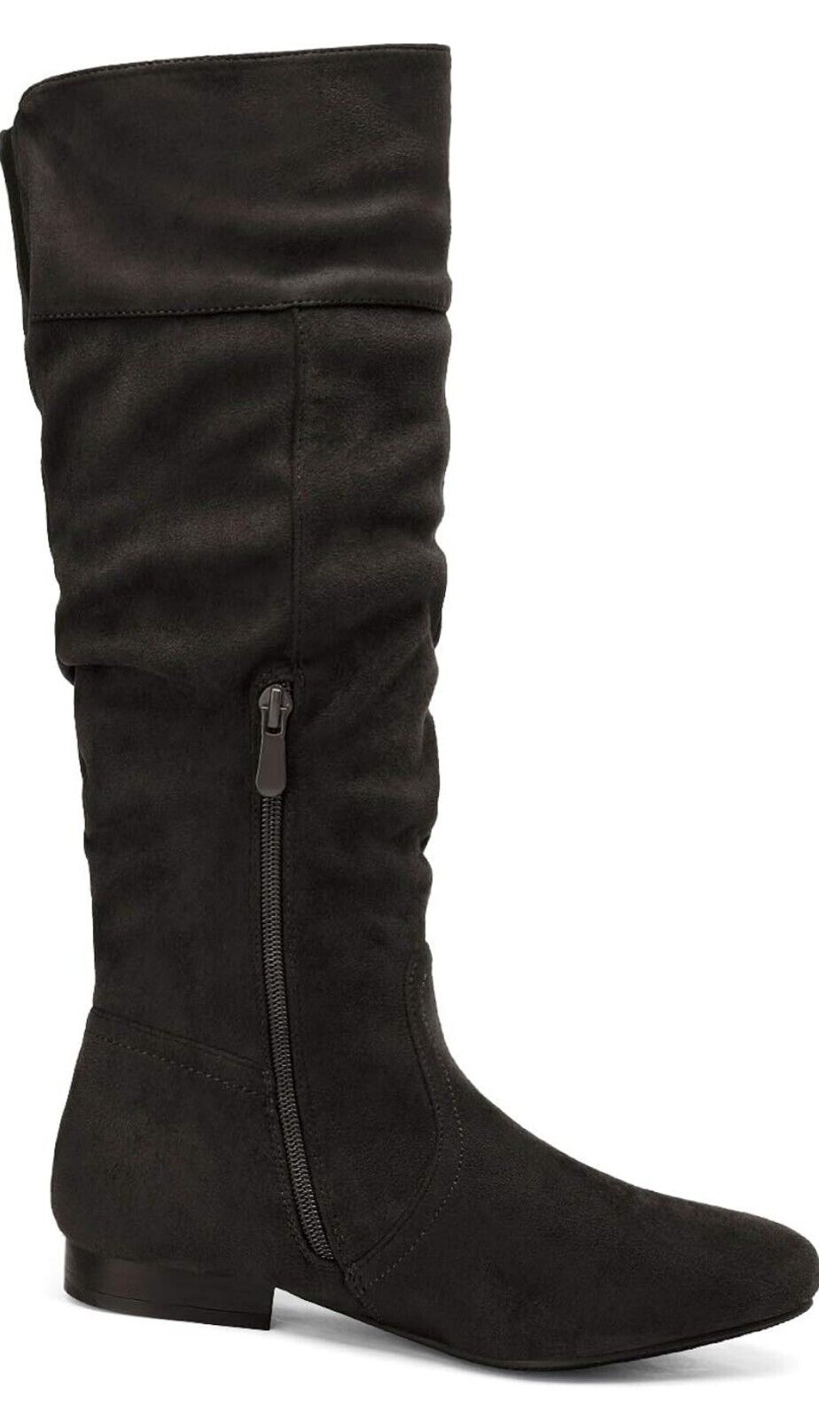 DREAM PAIRS Women's BLVD Dark Black Knee High Pull-On Boots