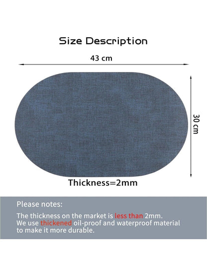 Placemats PU Leather Place Mats Washable Heat Resistant Table Mats Set of 6...