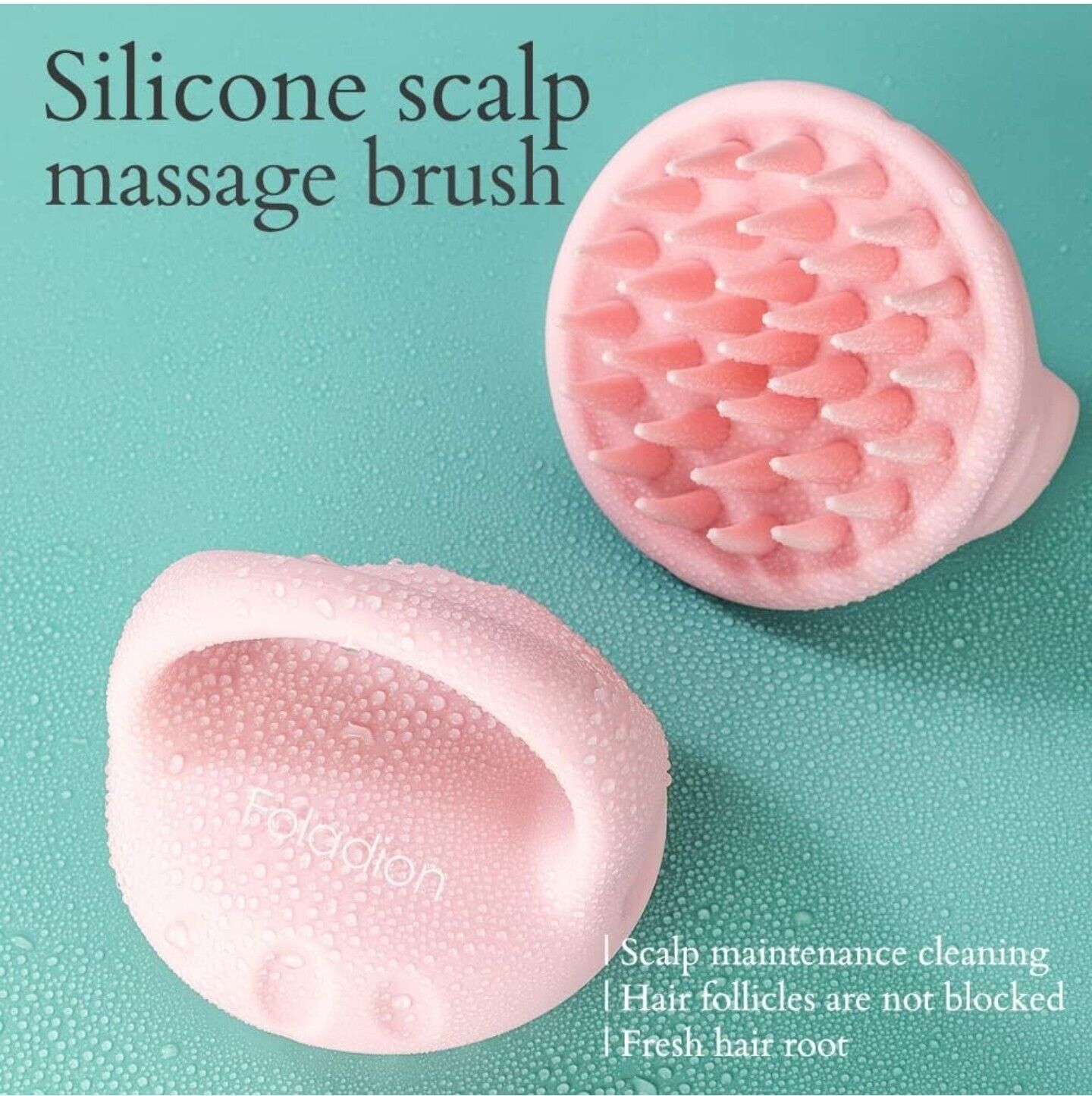 Foladion Silicone Soft Scalp Massager - Manual Exfoliator & Head Scrubber