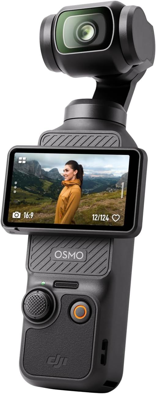 DJI Osmo Pocket 3 Vlogging Camera – 1" CMOS, 4K/120fps, 3‑Axis Stabilisation, Rotatable Touchscreen | Compact Video Camera | UK