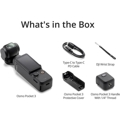 DJI Osmo Pocket 3 Vlogging Camera – 1" CMOS, 4K/120fps, 3‑Axis Stabilisation, Rotatable Touchscreen | Compact Video Camera | UK