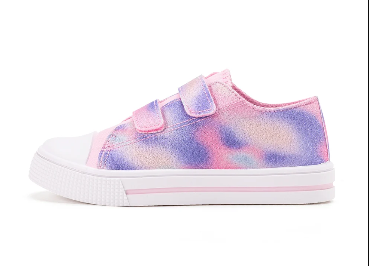 Funcoo Dual Strap Girls Canvas Shoes | Hook & Loop Fastening, Non-Slip Sole, Breathable, Soft EVA Insole