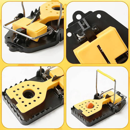 Pack of 6 Heavy-Duty Snap Traps for Mice & Rats | Sensitive Trigger, Reusable, Indoor & Outdoor Pest Control