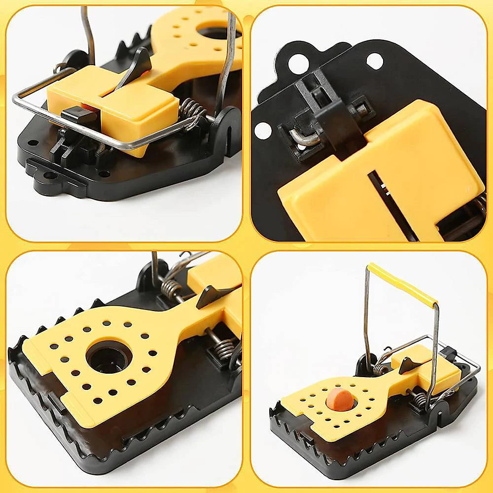 Pack of 6 Heavy-Duty Snap Traps for Mice & Rats | Sensitive Trigger, Reusable, Indoor & Outdoor Pest Control