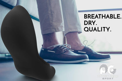 Physix Gear No‑Show Socks (Invisible) – Non‑Slip Low‑Cut Trainer Socks for Men & Women