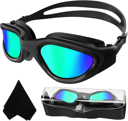 Winline Adult Swimming Goggles – Polarized Open Water Goggles, Anti-Fog UV Protection, No Leakage, Clear Vision, Easy Adjustable for Men, Women, and Teenagers