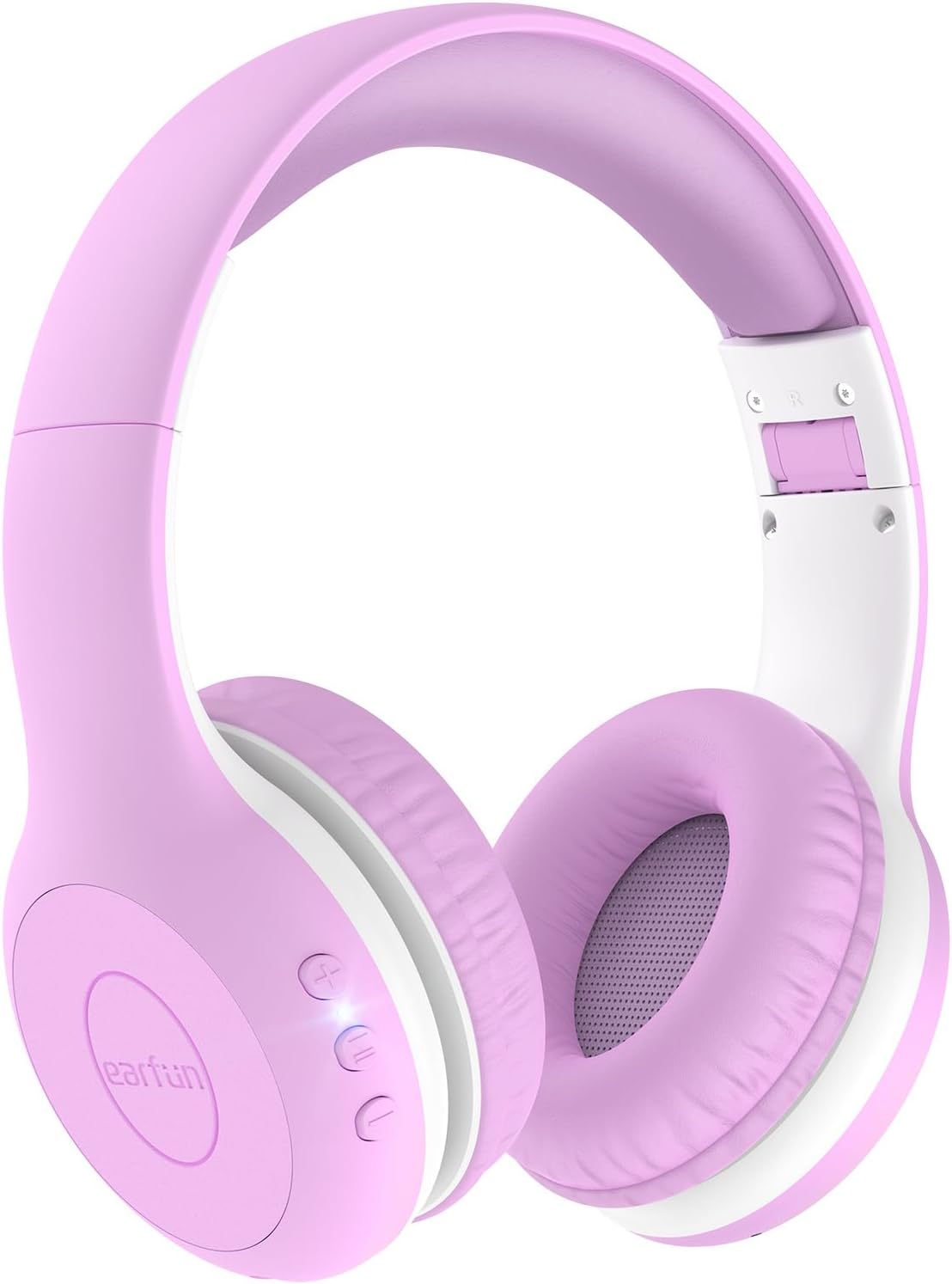 EarFun Kids Wireless Headphones – Bluetooth 5.4, Volume Limited 85/94dB, Foldable Over‑Ear with Mic (Orange)