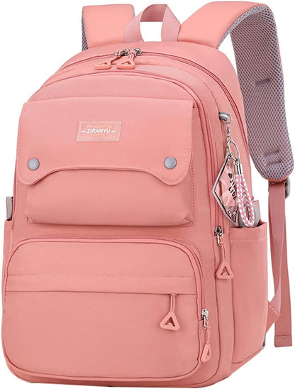 Women's & Teen Girls Laptop Backpack | 35L School & Travel Daypack with Anti-Theft Pocket — Grey