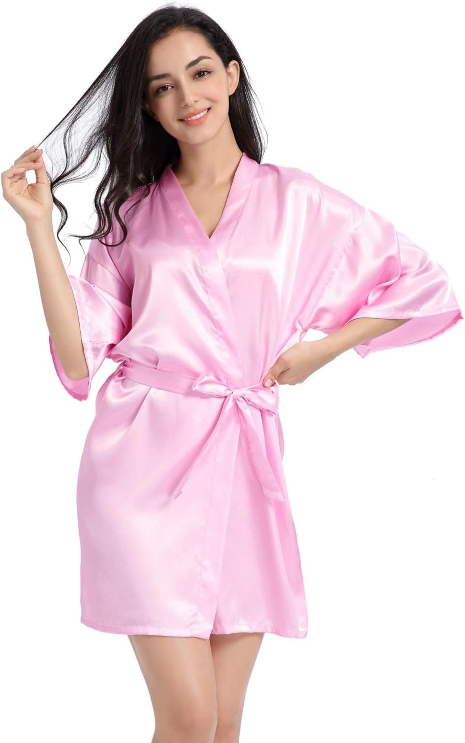 Satin Kimono Robe for Women & Girls | Bridal, Bridesmaid & Spa Bathrobe