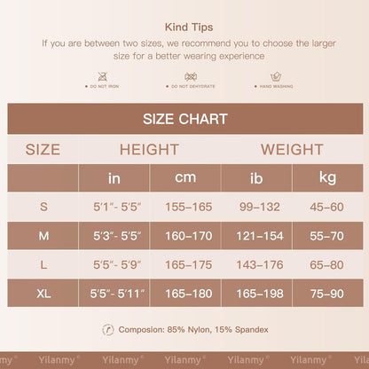 Yilanmy Sheer Tights for Women – 15 Denier High Waist Control Top Pantyhose