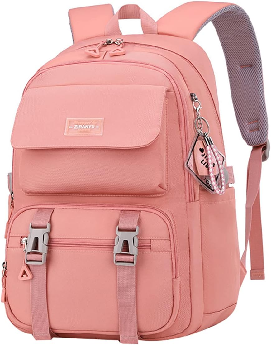 Women's & Teen Girls Laptop Backpack | 35L School & Travel Daypack with Anti-Theft Pocket — Grey