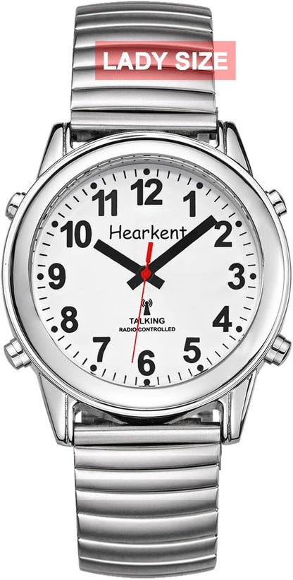 Atomic Talking Watch with Large Numbers – Self-Setting Watch with Expandable Strap